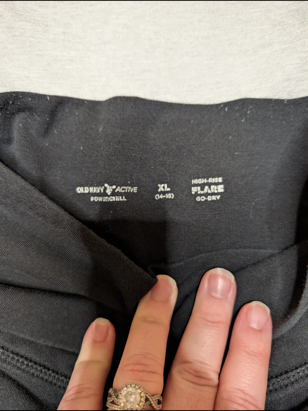 Old Navy Black High-Rise Active Flare Pants